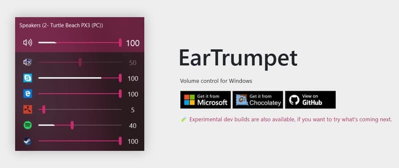 EarTrumpet—Windows 音量控制应用插图