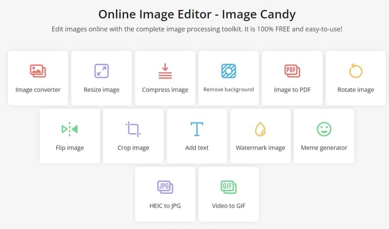 Image Candy—免费在线图片处理工具插图