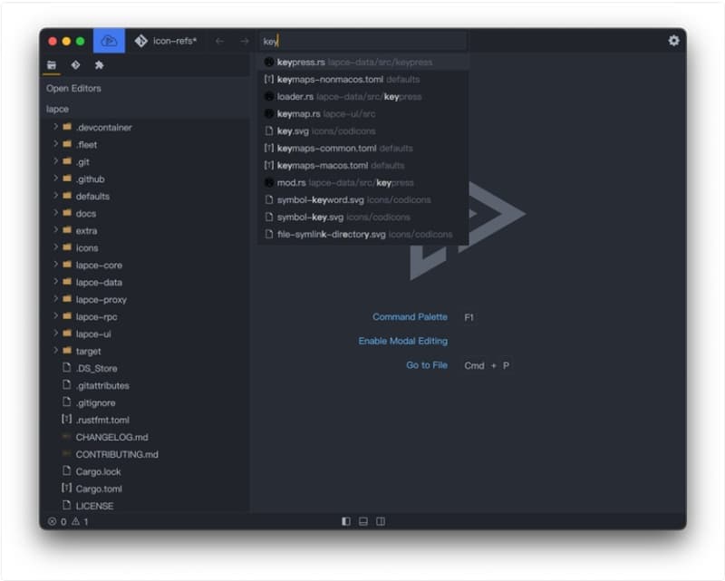 Lapce—开源代码编辑器插图1