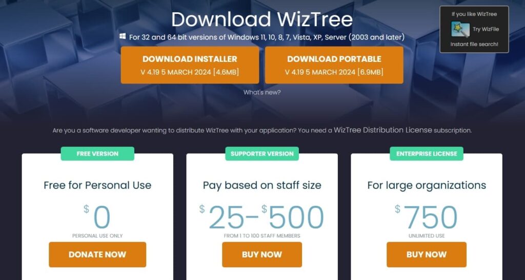 WizTree—磁盘空间分析软件插图