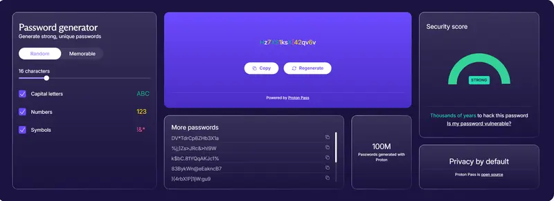 Proton Pass—在线密码生成器插图