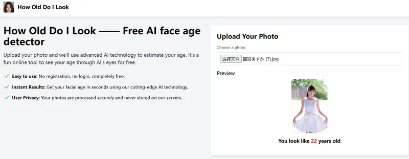 How Old Do I Look—在线年龄分析工具插图
