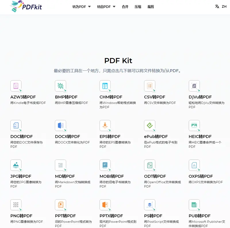 PDF Kit—在线PDF工具合集，轻松处理各类PDF需求插图