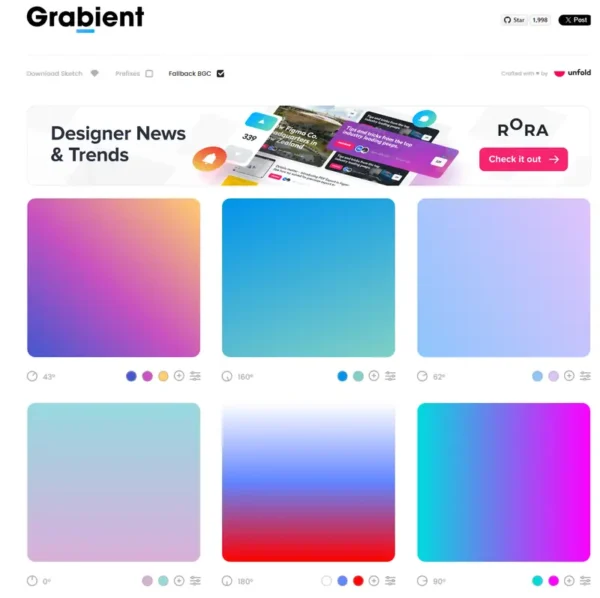 Grabient—在线渐变配色工具