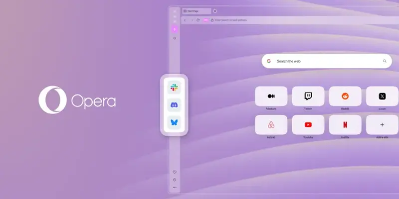 Opera在侧边栏中引入了消息应用程序、固定的音乐播放器和新的动态主题插图