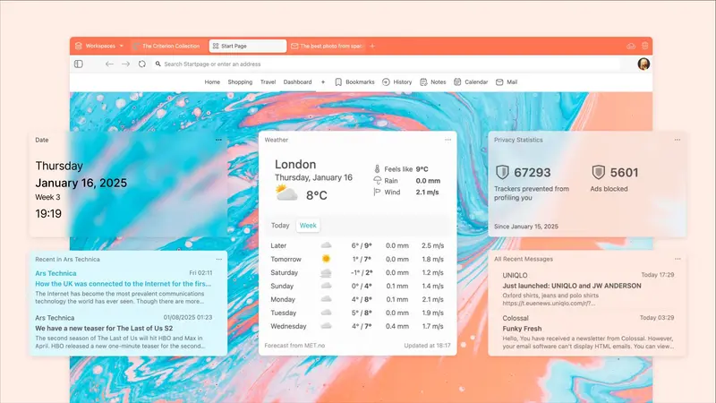 Vivaldi 7.1 引入更多小部件与增强的自定义功能插图