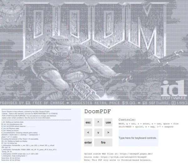 DoomPDF—在PDF中运行《毁灭战士》