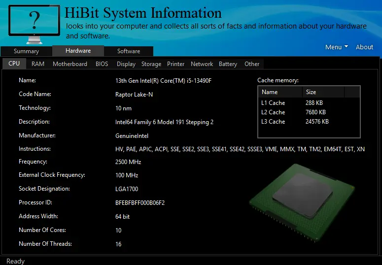 HiBit System Information—查看电脑软硬件详细信息插图